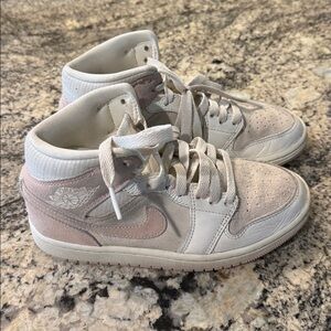 Jordan Women's Beige and Off-White Sneakers